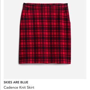 Red and Black Plaid Miniskirt